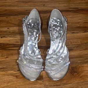 Delicacy Silver Women’s Heels  - Size 8.5
